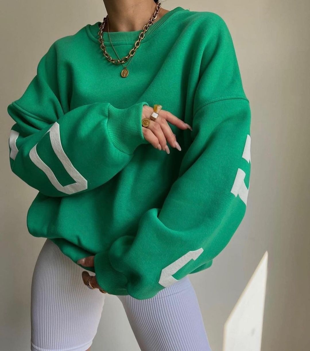 Casual Letters Print Sweatshirt Women Fashion Fleece Long Sleeve Loose Hoodies Y2k Streetwear Autumn Winter Lady Pullovers