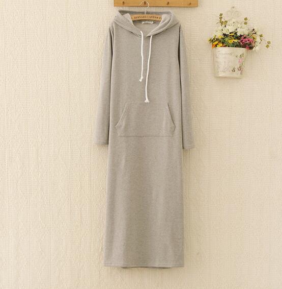 Autumn Winter Women Black Gray Sweater Dress Warm Fur Fleece Hoodies Long Sleeve Slim Maxi Long Dresses Vestidos Femininas