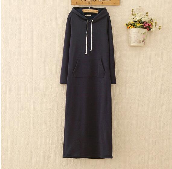 Autumn Winter Women Black Gray Sweater Dress Warm Fur Fleece Hoodies Long Sleeve Slim Maxi Long Dresses Vestidos Femininas