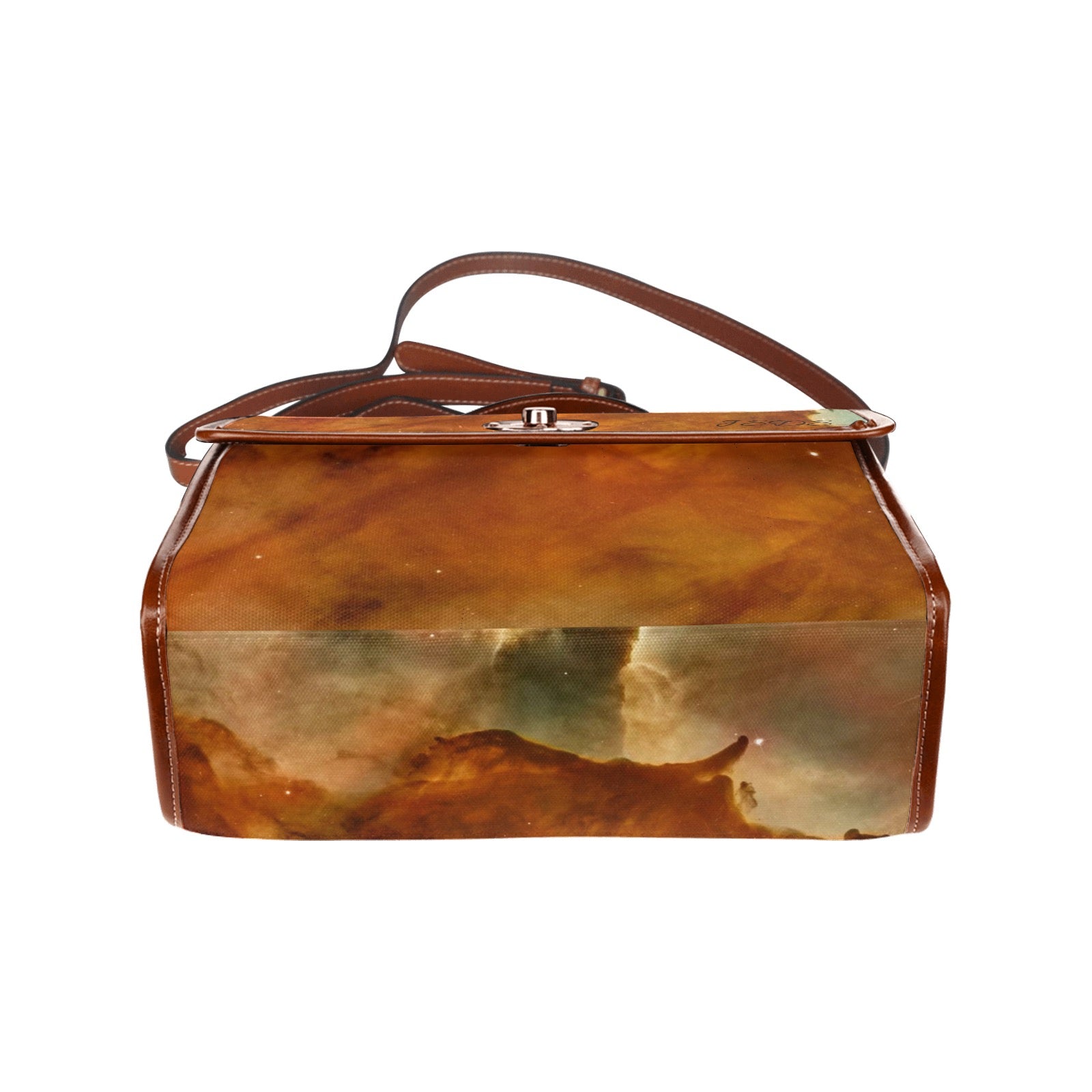 Waterproof Canvas Bag-Brown (All Over Print) (1641)