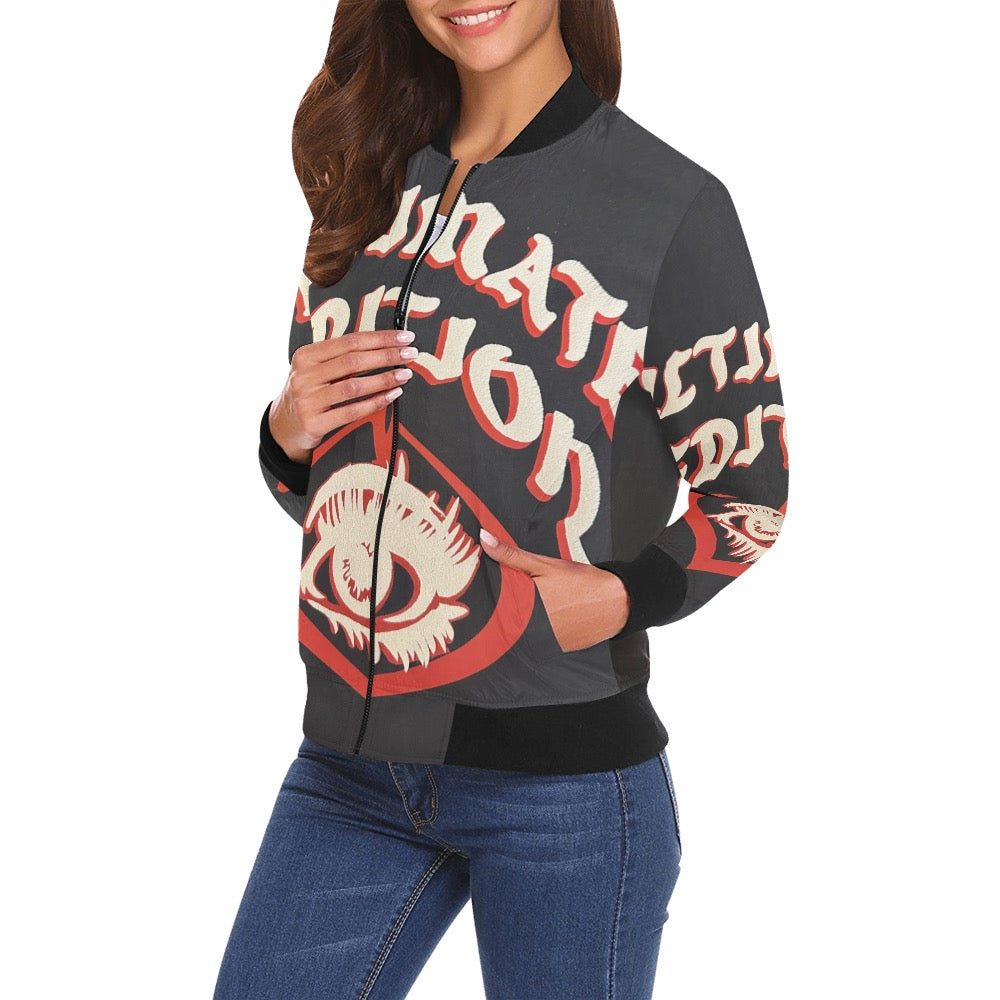 All Over Print Bomber Jacket for Women ( H19)