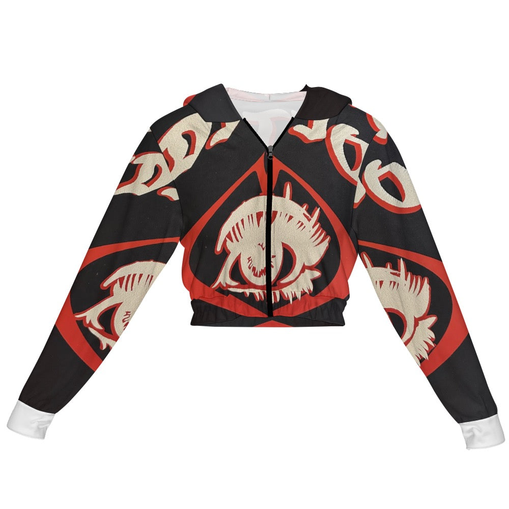 Women's Chiffon Cropped Jacket zipper coat