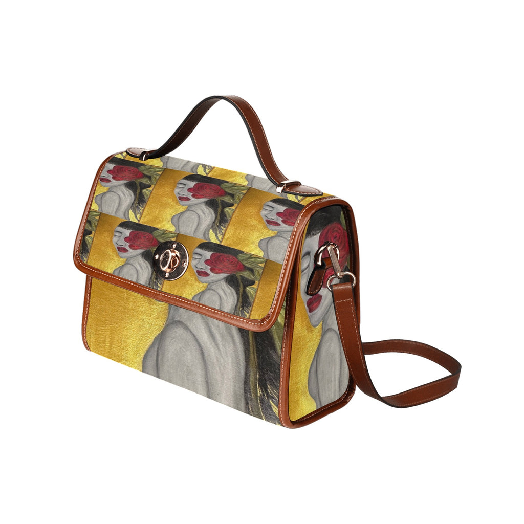 Waterproof Canvas Bag-Brown (All Over Print) (1641)