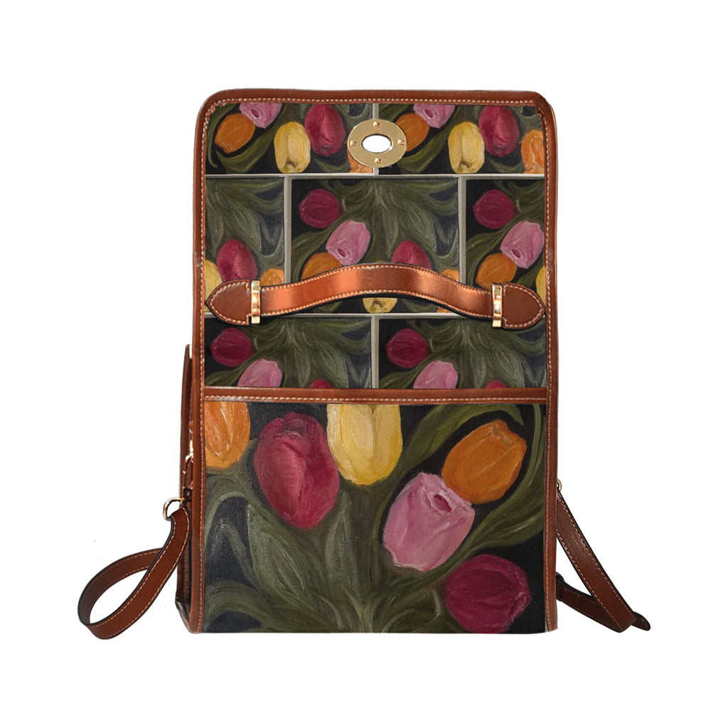 Waterproof Canvas Bag-Brown (All Over Print) (1641)