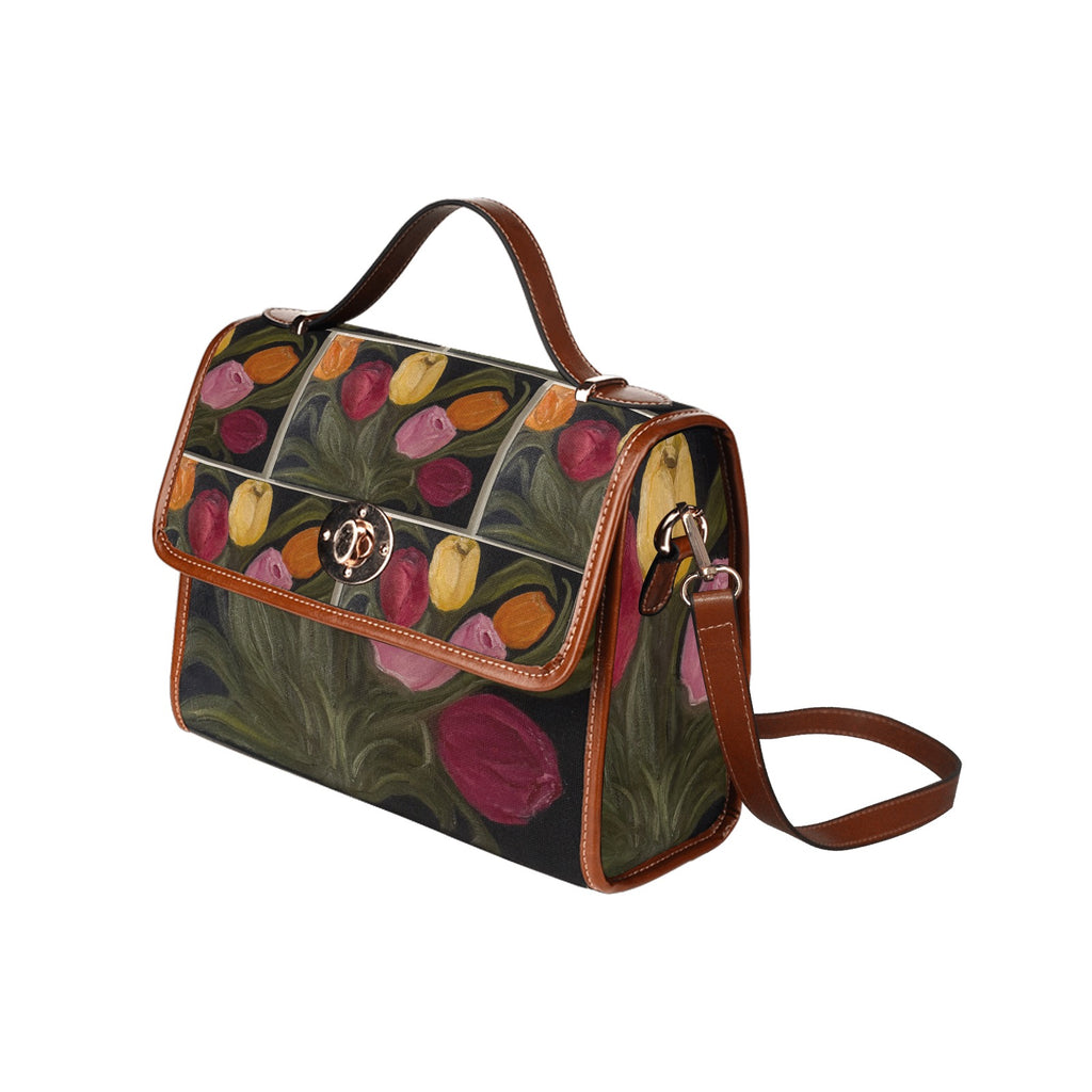 Waterproof Canvas Bag-Brown (All Over Print) (1641)