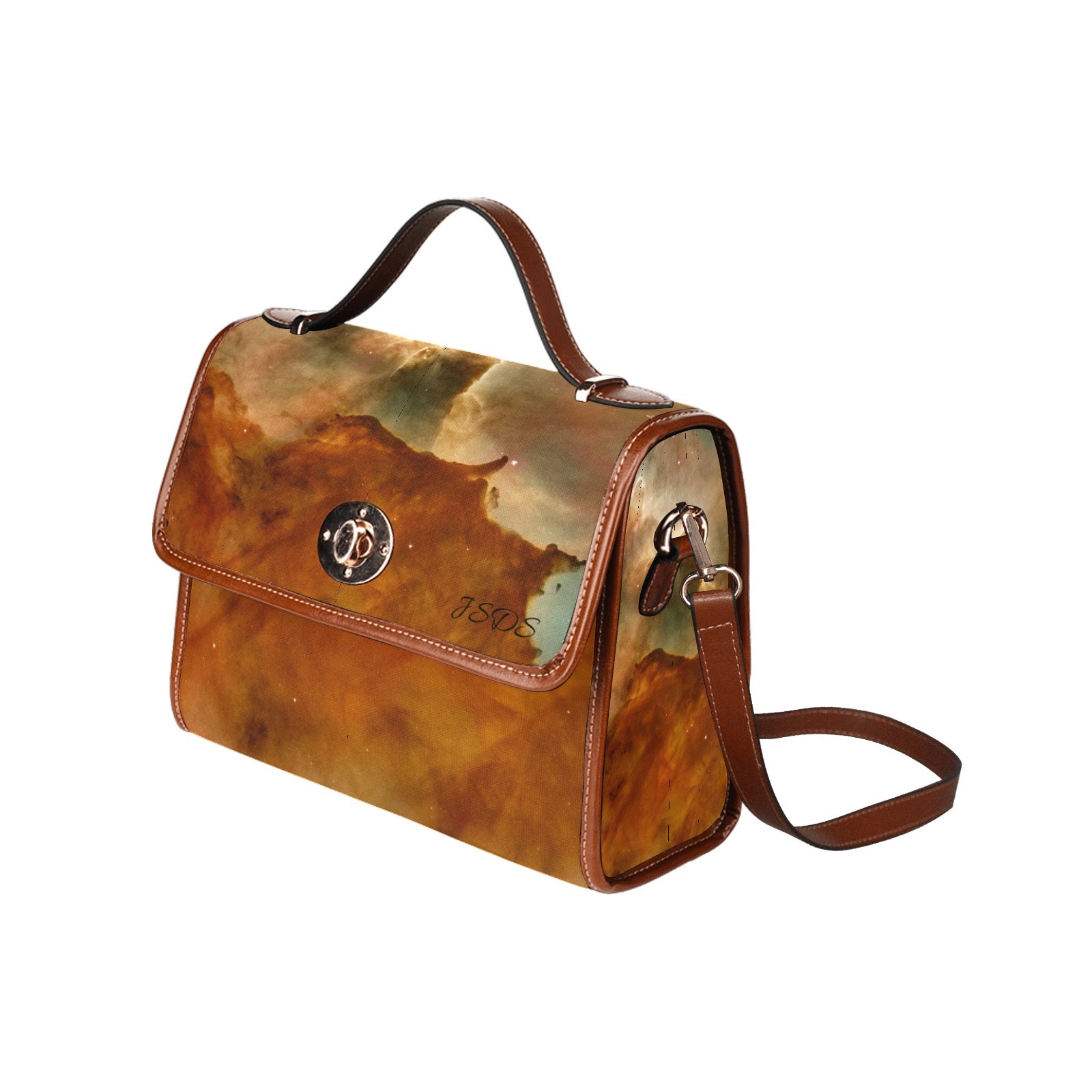 Waterproof Canvas Bag-Brown (All Over Print) (1641)