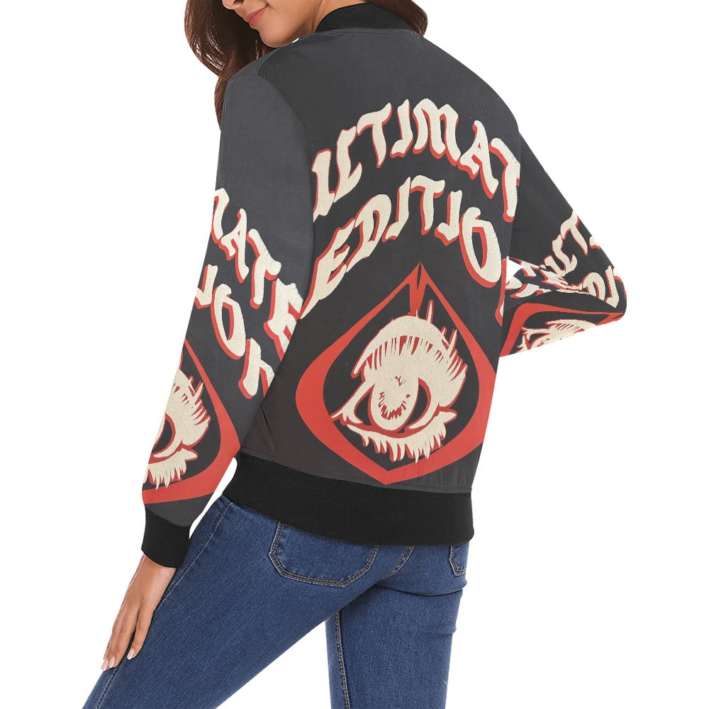 All Over Print Bomber Jacket for Women ( H19)