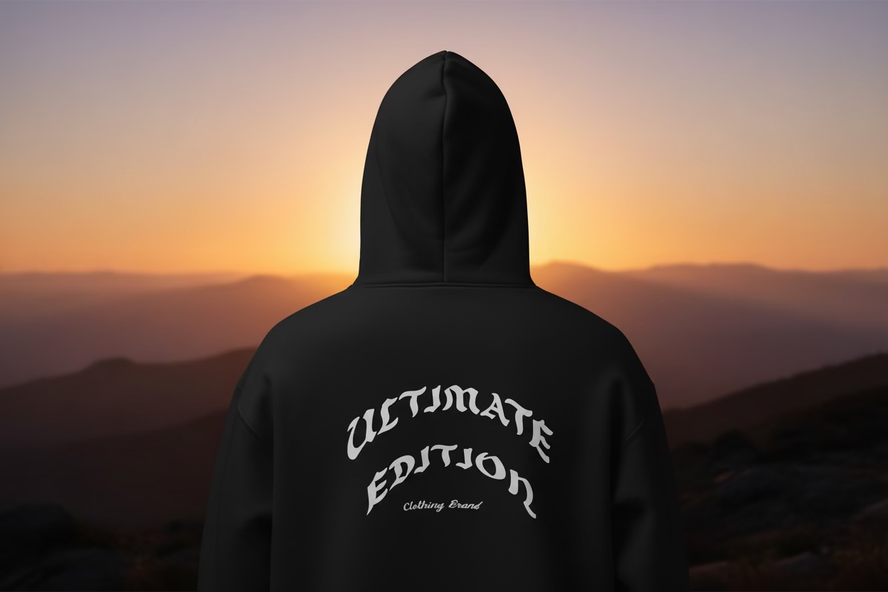 Oversized pulled over hoodie with logo logo on front and back