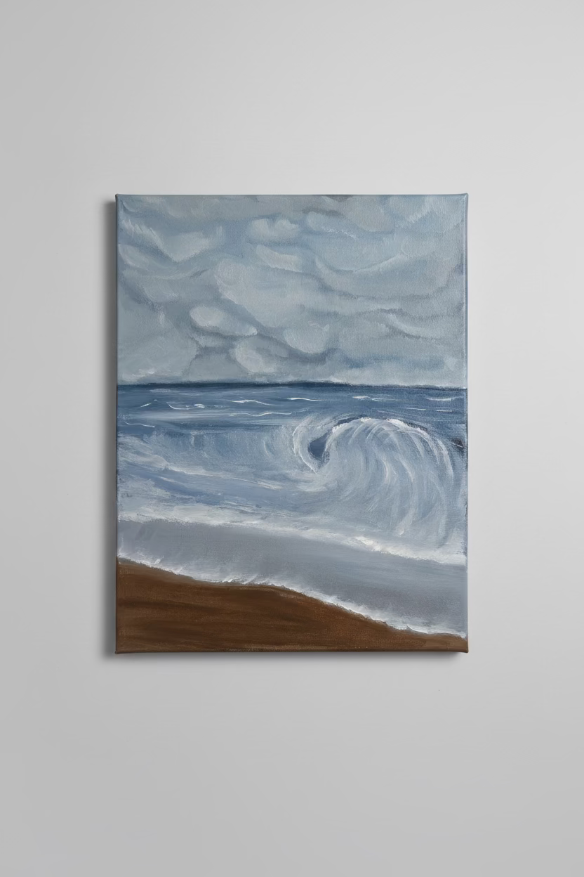 Oil paint on canvas  9X11 ever end ocean