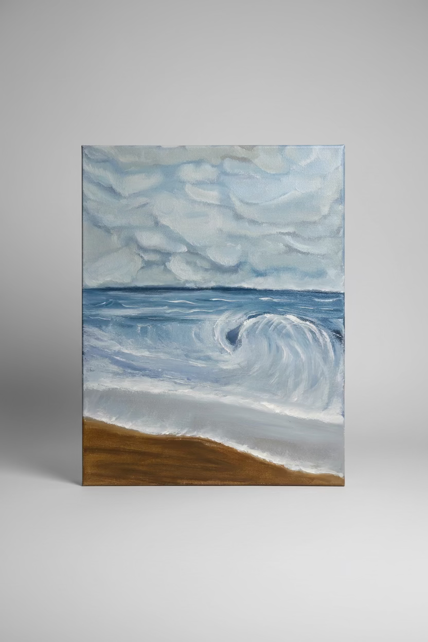 Oil paint on canvas  9X11 ever end ocean