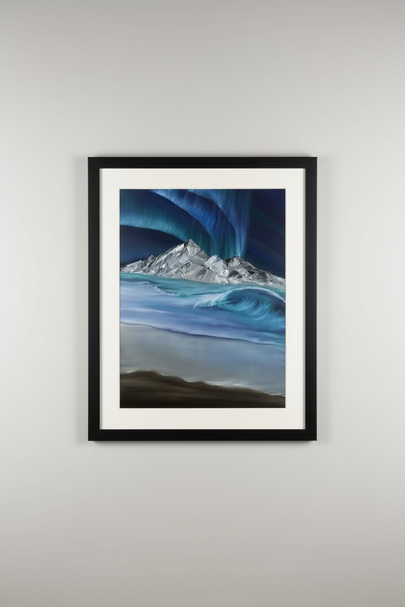 Art oil paint on canvas and prints are available Frost mountain