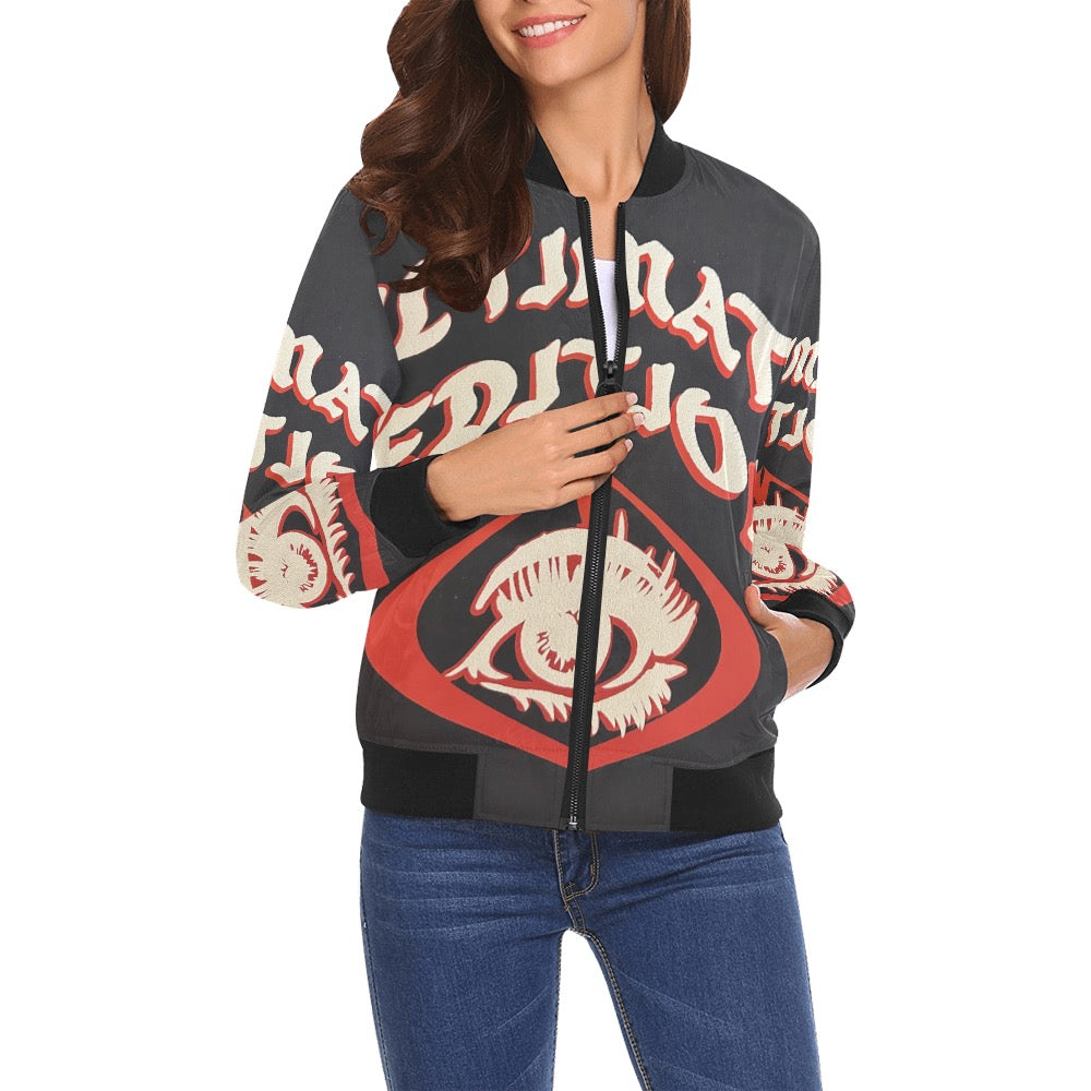 All Over Print Bomber Jacket for Women ( H19)