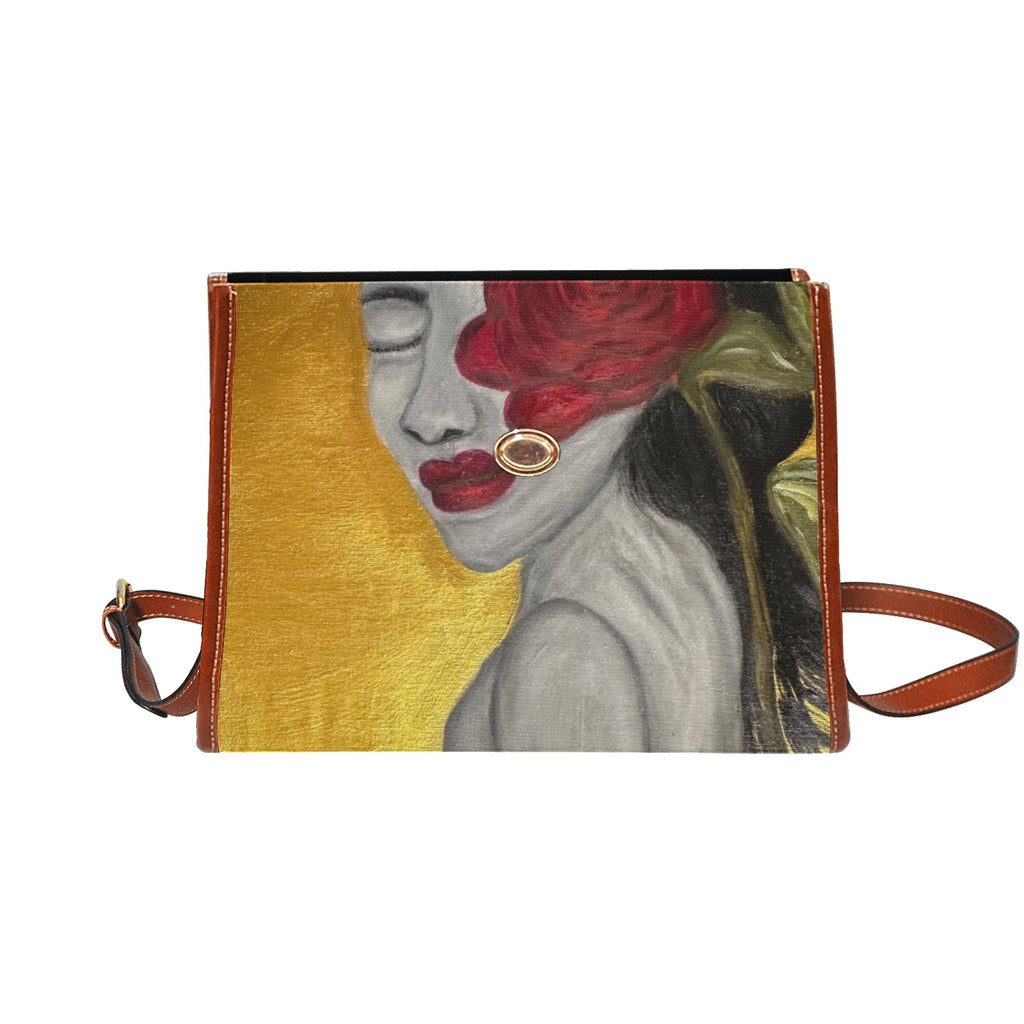 Waterproof Canvas Bag-Brown (All Over Print) (1641)